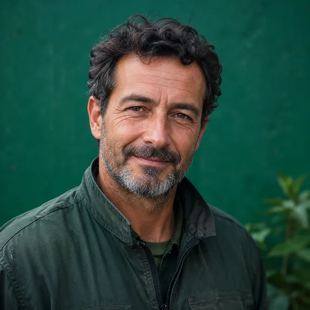 Retrato de Rubén Ortega, maestro jardinero